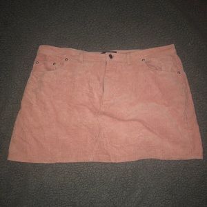 Pink mini skirt